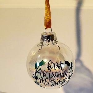 《Handmade》First Christmas as Mr. & Mrs. Ornament